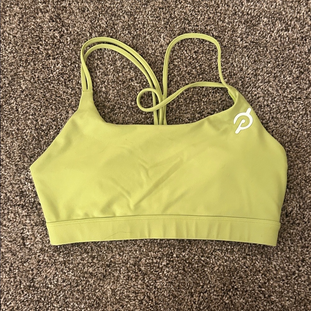 Peloton Bright Green Sports Bra size medium
